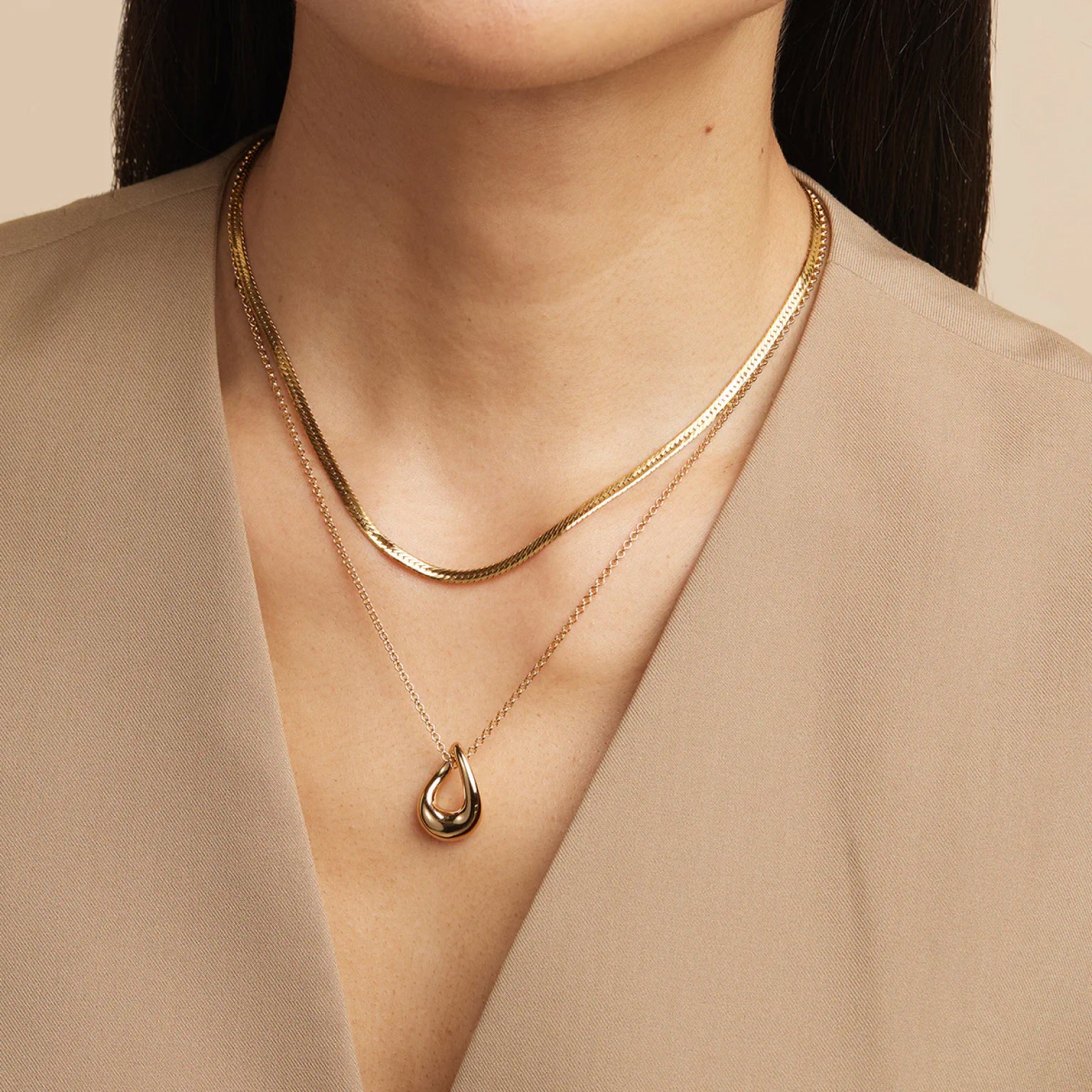 O Pavé Initial Gold Necklace | Astrid & Miyu Necklaces